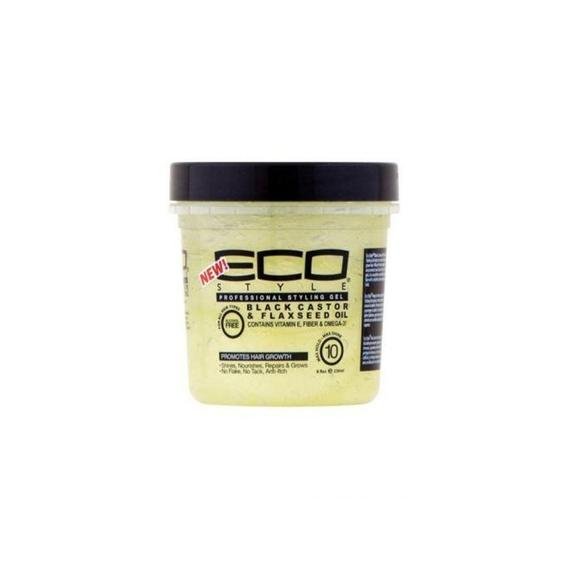 EcoStyler Styling Gel Black Castor & Flaxseed Oil 8oz